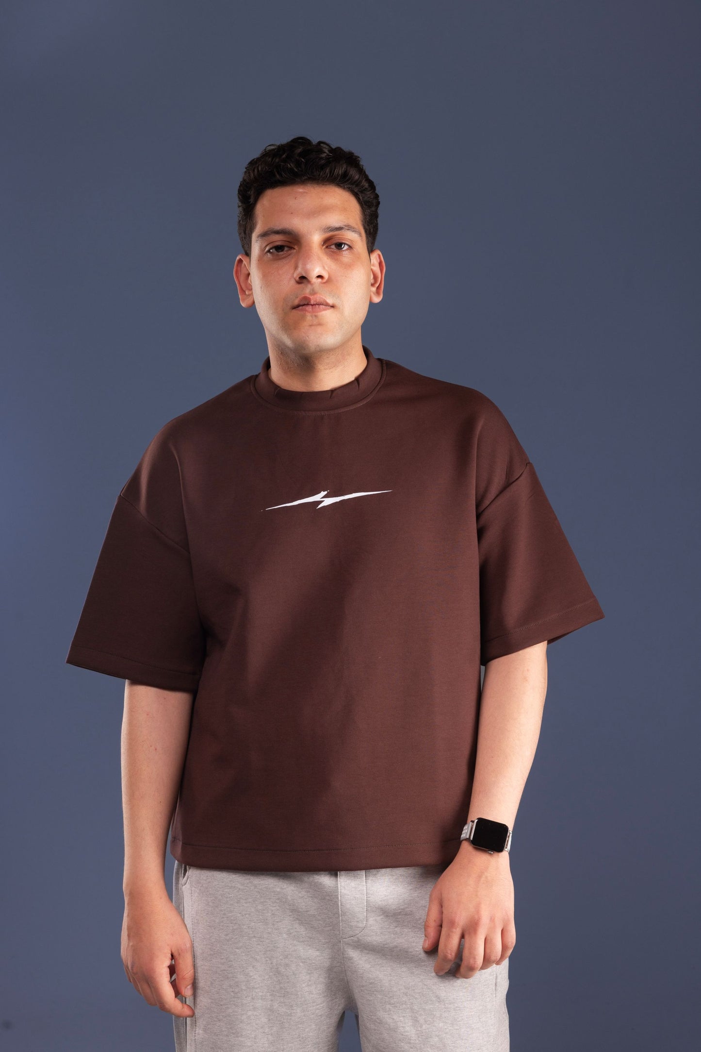 HOLDERS BOX-FIT T-SHIRT / Brown