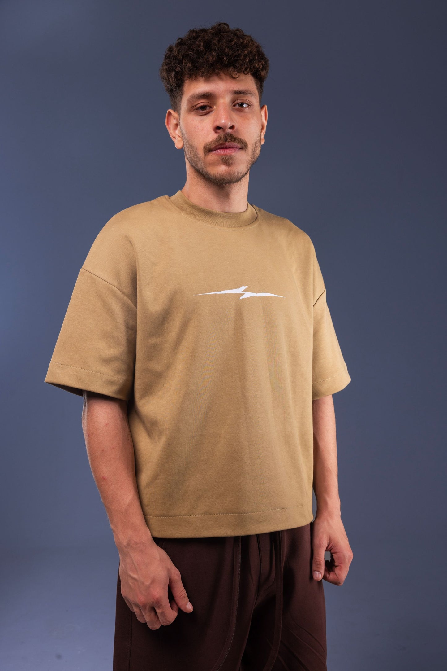 HOLDERS BOX-FIT T-SHIRT / Biege