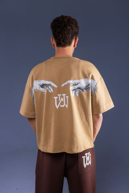 HOLDERS BOX-FIT T-SHIRT / Biege