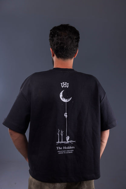 HOLDERS Oversized T-shirt / BLACK