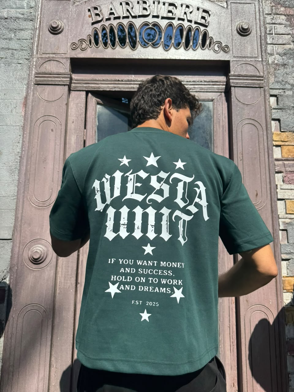 BOX-FIT T-SHIRT / Dark Green